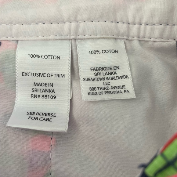 Lilly Pulitzer 'The Callahan' Tropical Leaf Print Women's Shorts, Sz 00 Juniors - Picture 8 of 9